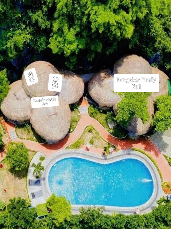 Bungalow gia đình (6 giường lớn & 4 wc)